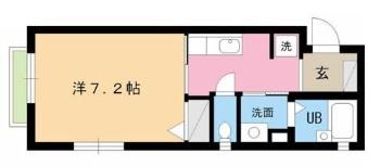 アヴェニール東海III(1K/1階)の間取り写真