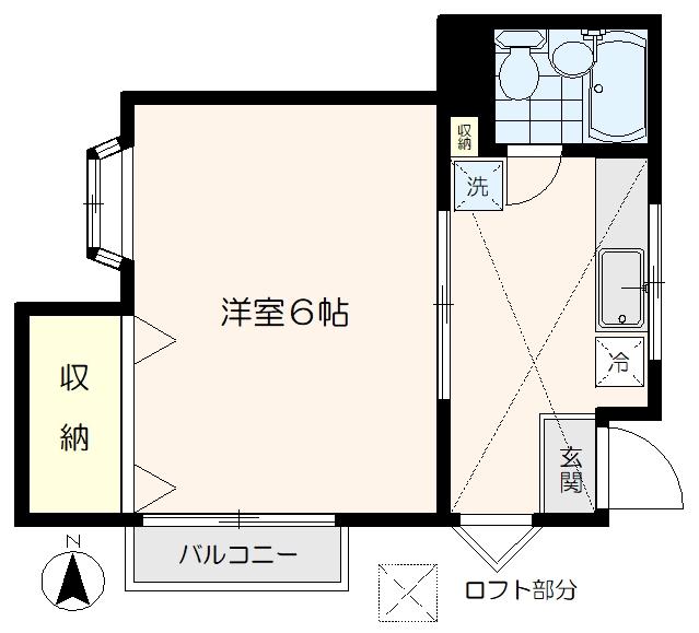 シェモア大泉(1K/2階)の間取り写真