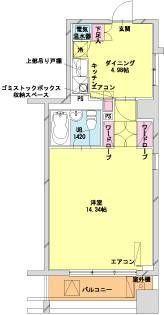 HF八丁堀レジデンスⅡ(1DK/9階)の間取り写真