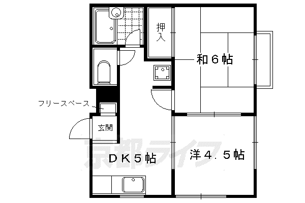 四十八番館(2DK/2階)の間取り写真