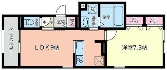 RSサニー(1LDK/3階)の間取り写真