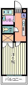 メゾン白樺(1K/1階)の間取り写真