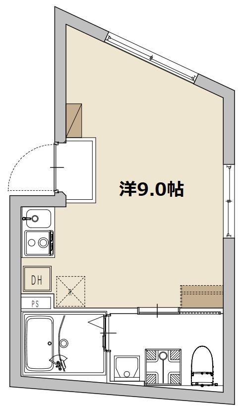 GRASPLUS上中里(ワンルーム/1階)の間取り写真