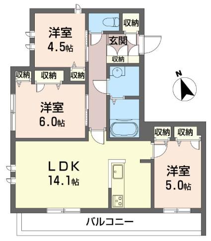 レスぺデーザ(3LDK/2階)の間取り写真