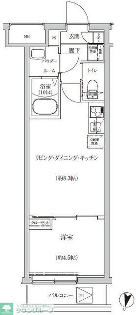 REGOLITH IKEGAMI(1LDK/3階)の間取り写真