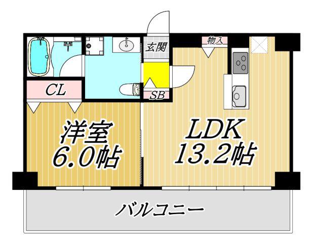 FOREST CORT ITAMI(1LDK/2階)の間取り写真