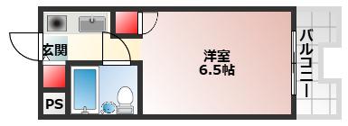 ドリームハイツ(1K/2階)の間取り写真
