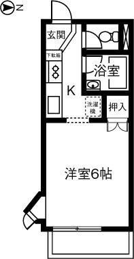 サープラスワン スズキ(1K/1階)の間取り写真