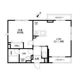 メゾン22 ウエスト(1LDK/2階)の間取り写真