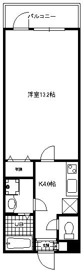 サンリット江北(1K/2階)の間取り写真