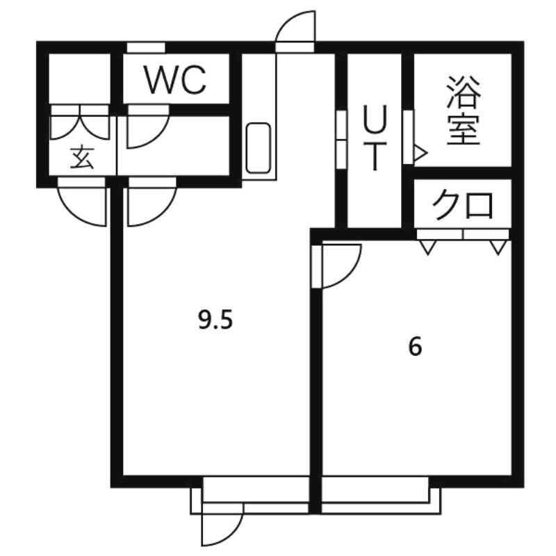 MILKHOUSE(1LDK/2階)の間取り写真
