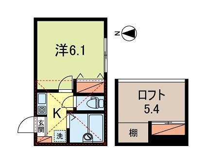 エクセルフォルム新高円寺(1K/1階)の間取り写真