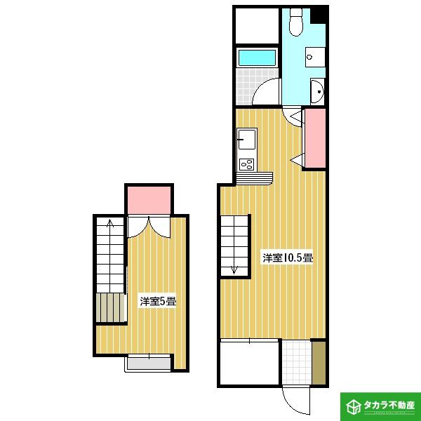 コールコートⅡ(1LDK/1階)の間取り写真