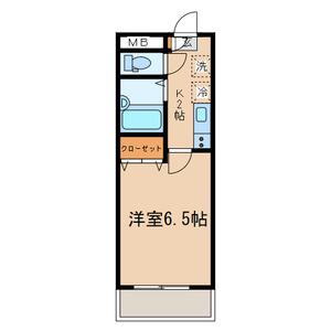 YKマンション(1K/4階)の間取り写真