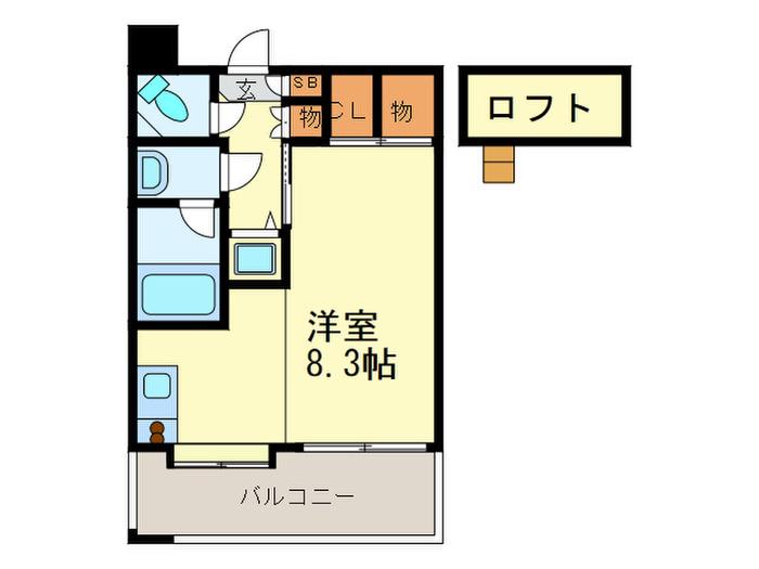 ソフィア高宮B館(ワンルーム/11階)の間取り写真