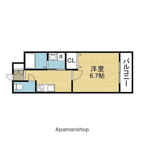 ラスペランザ森ノ宮(1K/6階)の間取り写真