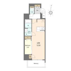S-RESIDENCE高岳BRESA(1LDK/11階)の間取り写真