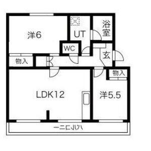 ジョイナス瀬名(2LDK/1階)の間取り写真