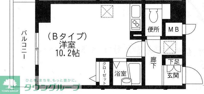 三和第一ビル(ワンルーム/11階)の間取り写真