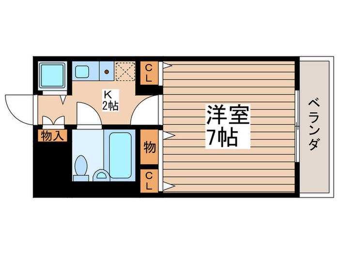 葛飾第一ビル(1K/5階)の間取り写真