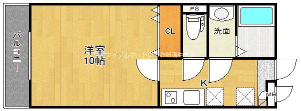 SAKASU YOYOGI(1K/1階)の間取り写真