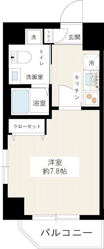 HYS DILETTO(1K/6階)の間取り写真
