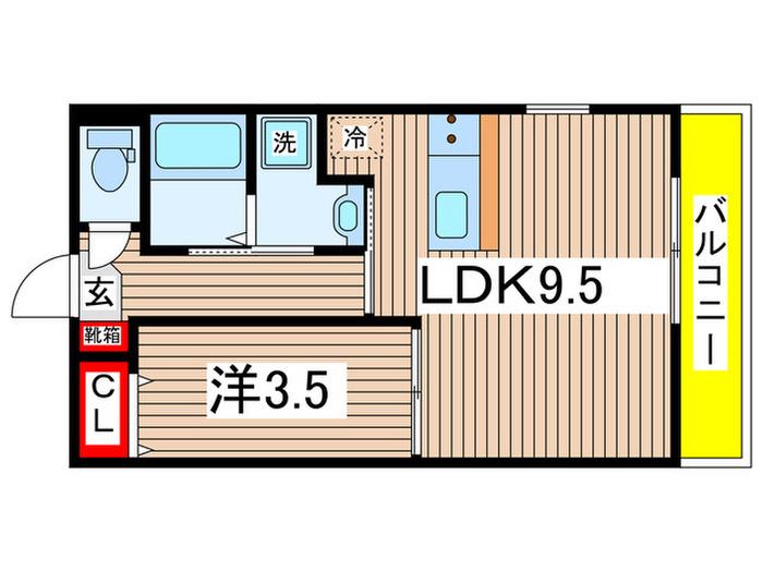 ARRIVO TRES(1LDK/2階)の間取り写真