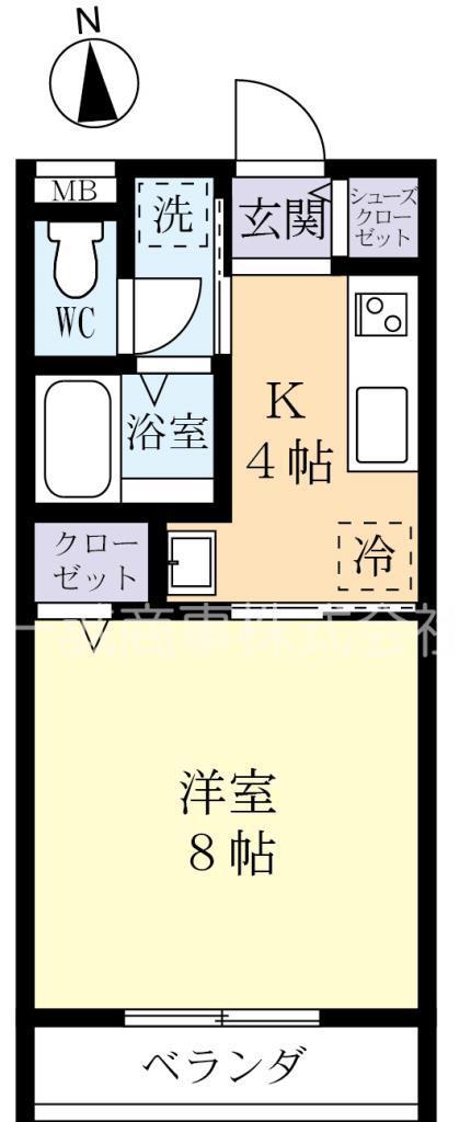 YK-STYLEII(1K/2階)の間取り写真