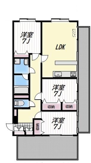 AVION(3LDK/4階)の間取り写真