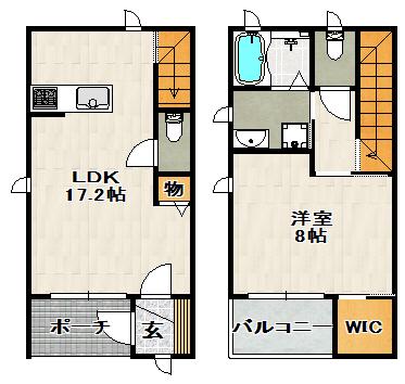フラッツ宝塚(1LDK/1階)の間取り写真