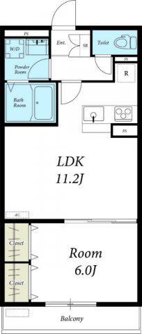 リブリ・サニーヒル(1LDK/1階)の間取り写真