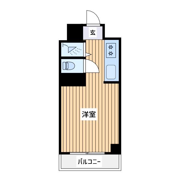 プルミエール(ワンルーム/2階)の間取り写真