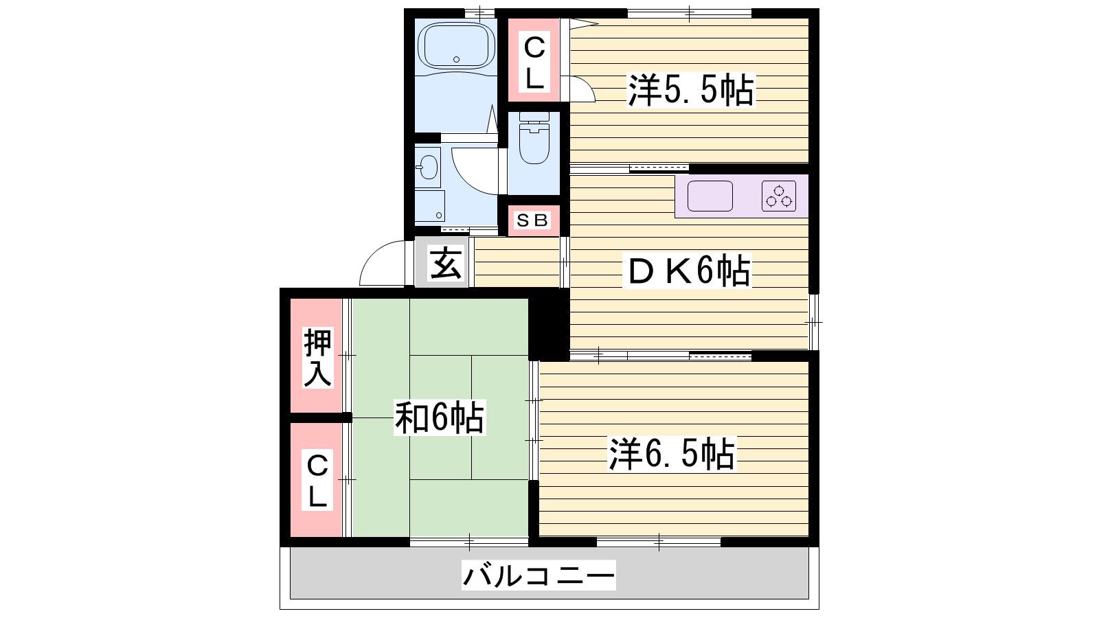 アンナプルナII(3DK/1階)の間取り写真