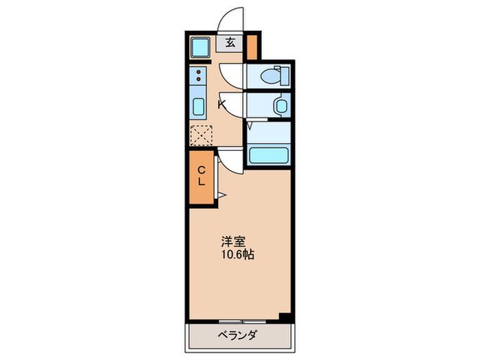 スプランデッィッド京橋イースト(1K/3階)の間取り写真