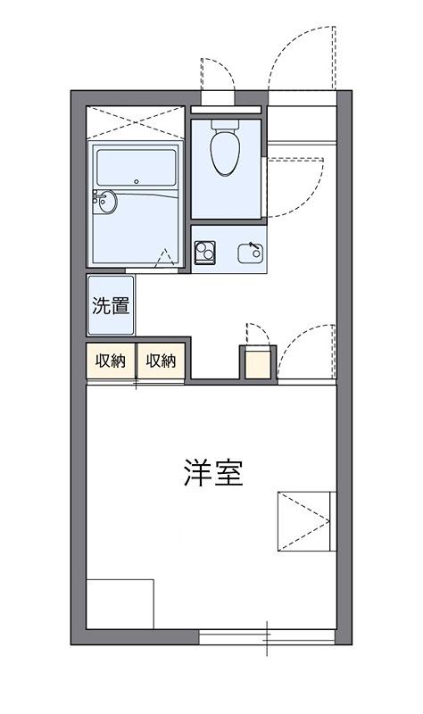 プレシアス(1K/2階)の間取り写真