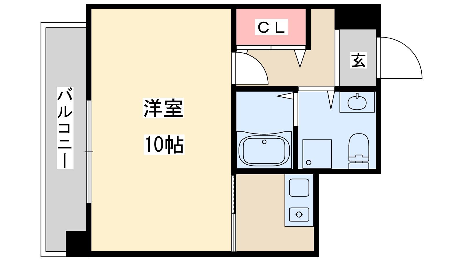 大京ビルマンション新大阪(1DK/8階)の間取り写真