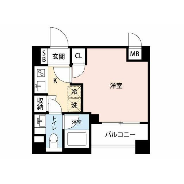 SQUARE CITY YOKOHAMA NEGISHI(1K/3階)の間取り写真