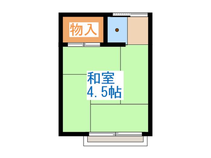 第一つくば荘(ワンルーム/2階)の間取り写真