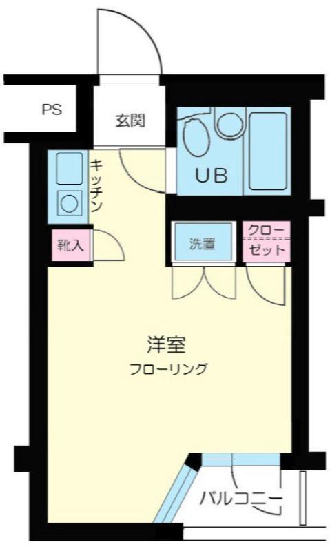 マイステージ田園調布(1K/2階)の間取り写真