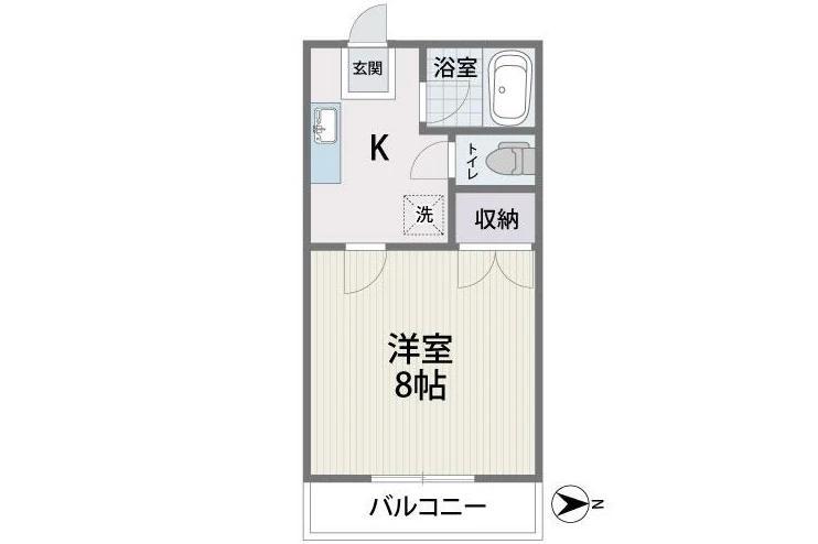 セントリーフ南片江(1K/1階)の間取り写真