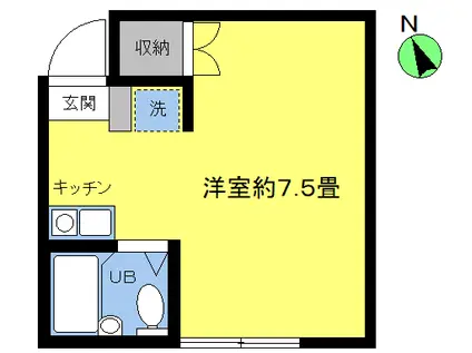 タックホームズII(1K/2階)の間取り写真