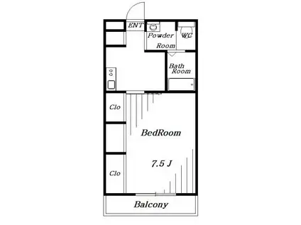 リブリ・シャルマン(1K/1階)の間取り写真