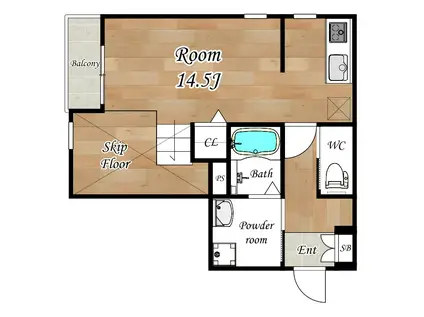 FORESTA SUEHIRO(ワンルーム/3階)の間取り写真