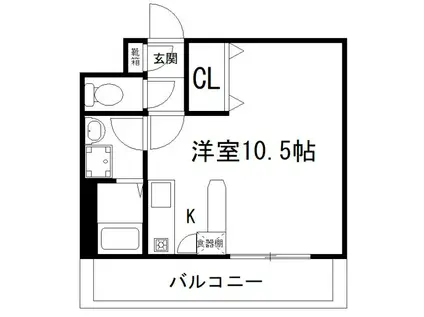 オーシャン・ニシカワ(ワンルーム/1階)の間取り写真