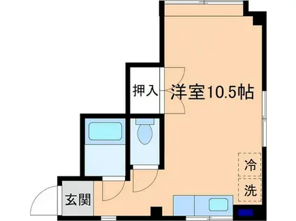 コープN&H(ワンルーム/3階)の間取り写真