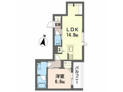 JS HOUSE(1LDK/3階)の間取り写真