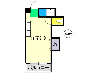 フェリオ澤田(ワンルーム/4階)の間取り写真