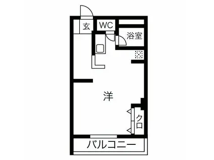 山本レンターマンション(1DK/3階)の間取り写真