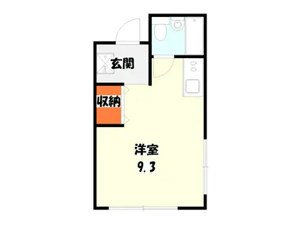 吉岡荘(ワンルーム/3階)の間取り写真