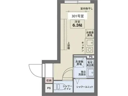 COCOFLAT笹塚III(ワンルーム/3階)の間取り写真